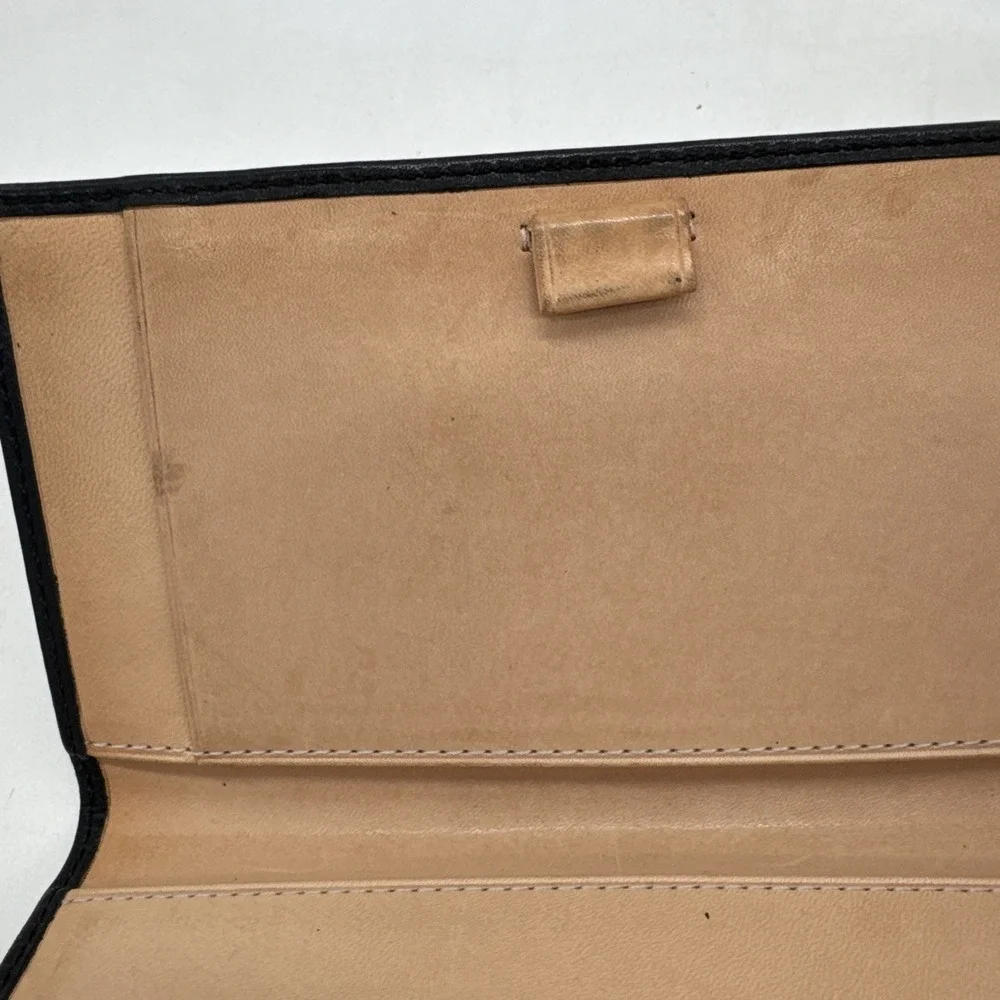 Coach Black Leather Checkbook Cover Vintage